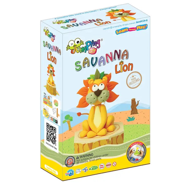 JumpingClay Lion - Savanah Collection - Air Dry Modelling Clay Kit