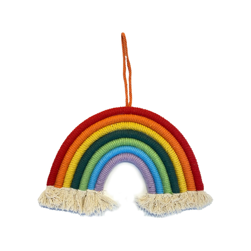 Hyde And Seek Rainbow Woven Hanging Decoration