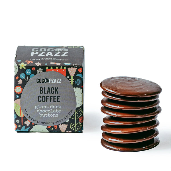 Black Coffee Giant Dark Chocolate Buttons 96g (vegan)