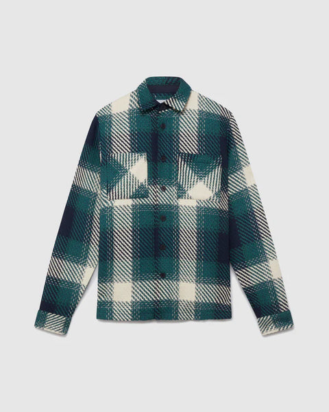 Whiting Overshirt - Green Ombre Check