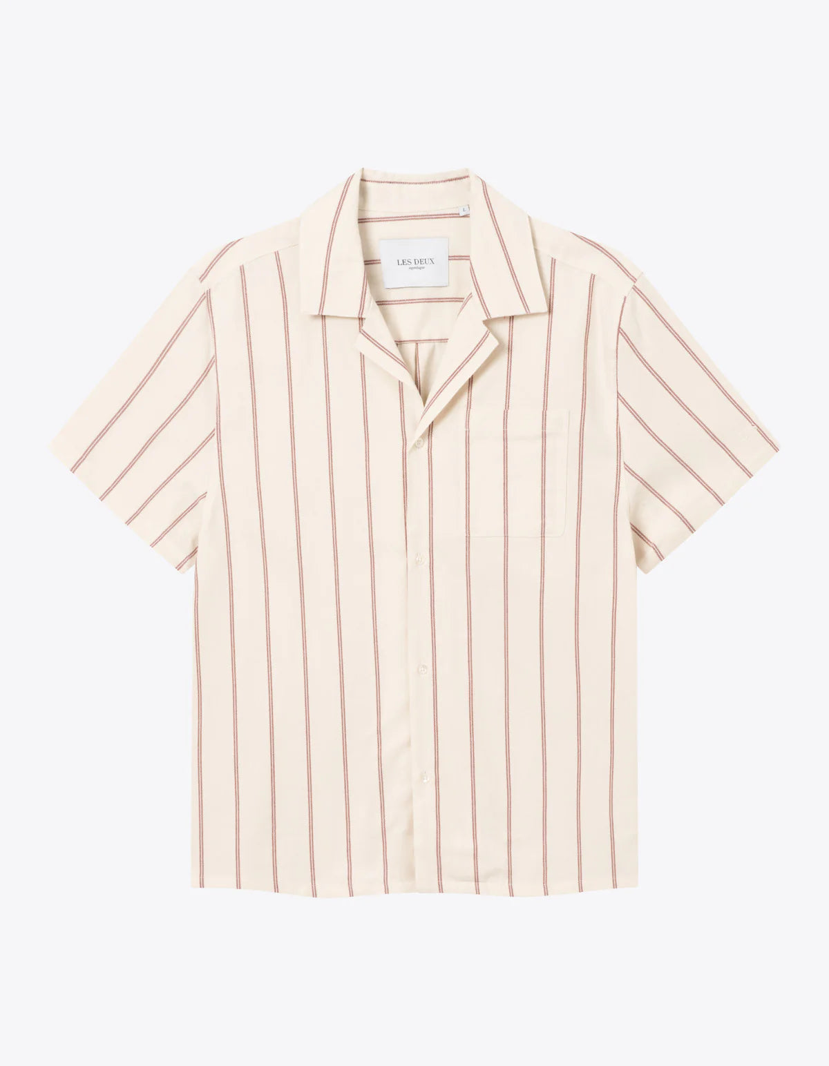 Lawson Stripe Shirt - Ivory / Burnt Red