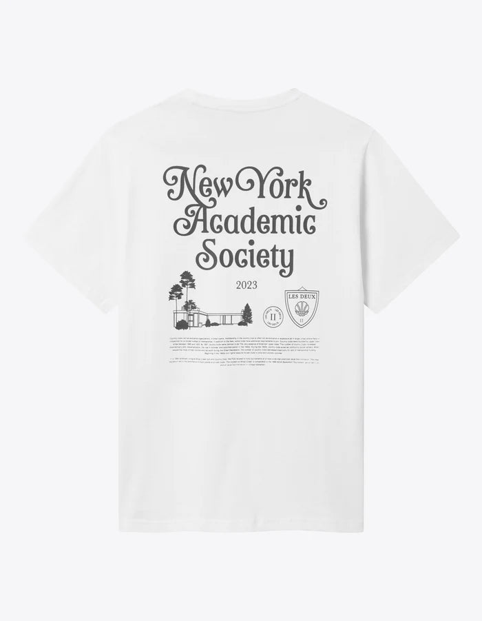 New York T-shirt - White / Olive Night