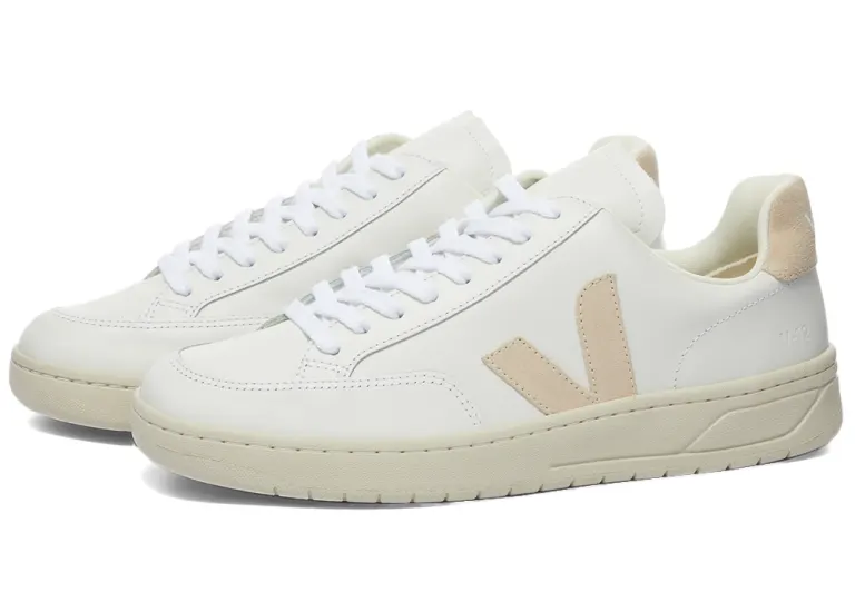 V-12 Leather Sneaker White & Sable