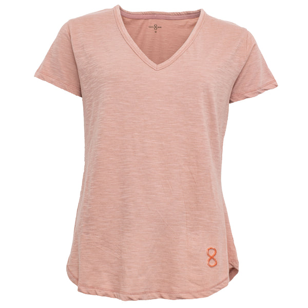 COSTA MANI T-shirt With Logo In Dusty Rose