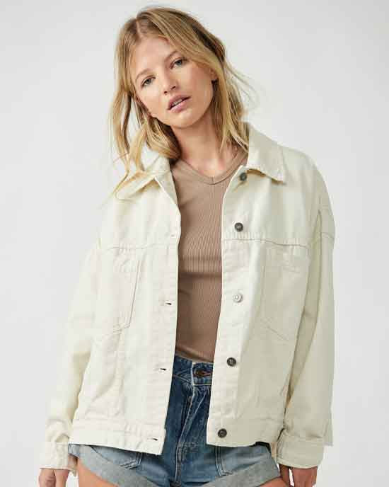 Opal Swing Denim Jacket Ecru