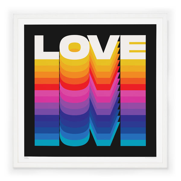 61 x 61cm Unframed Love Print