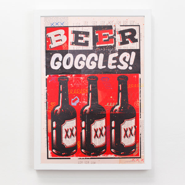 Sam Bevington A3 Beer Goggles Print