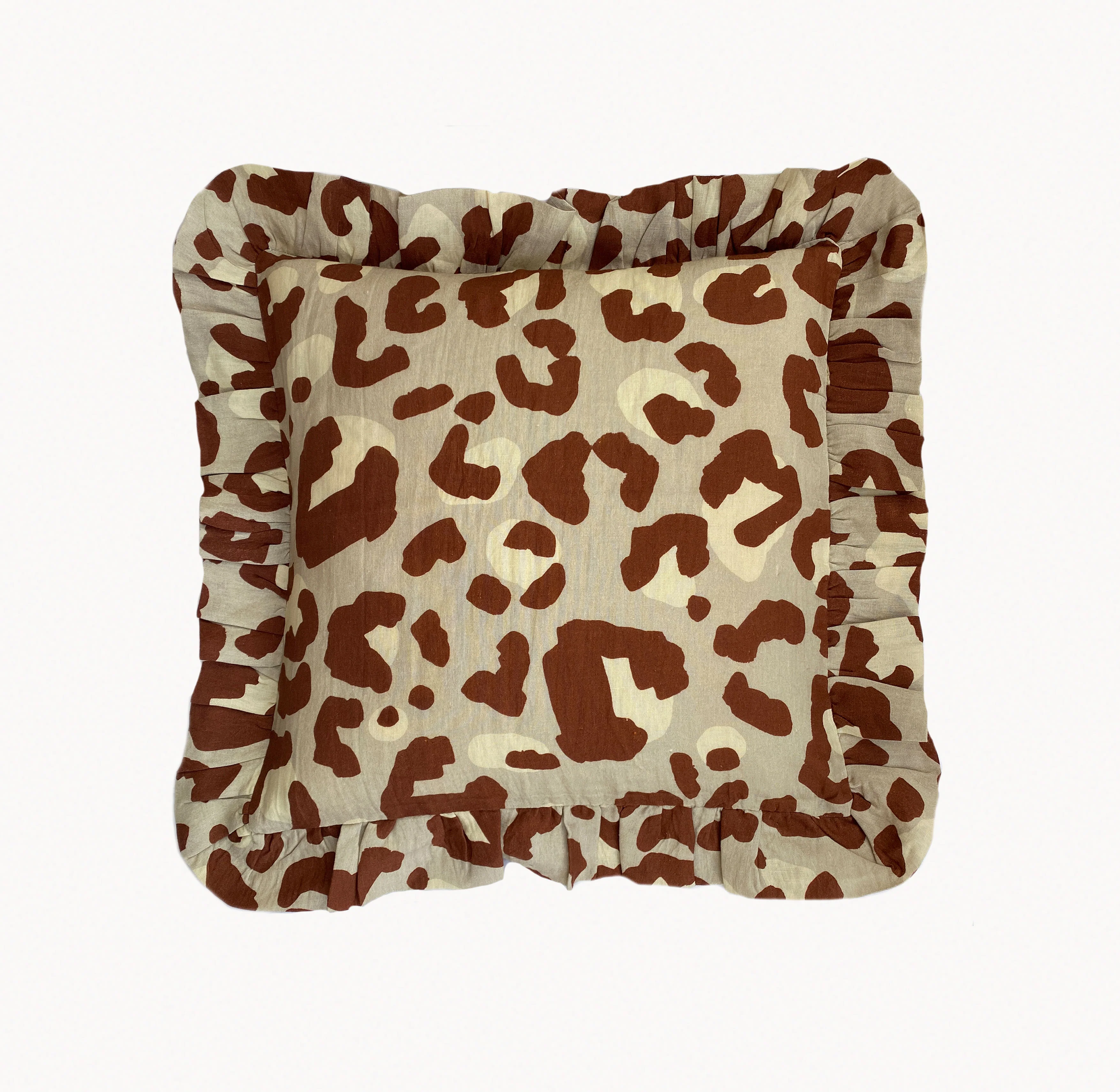 Leopard Ruffled Cushion