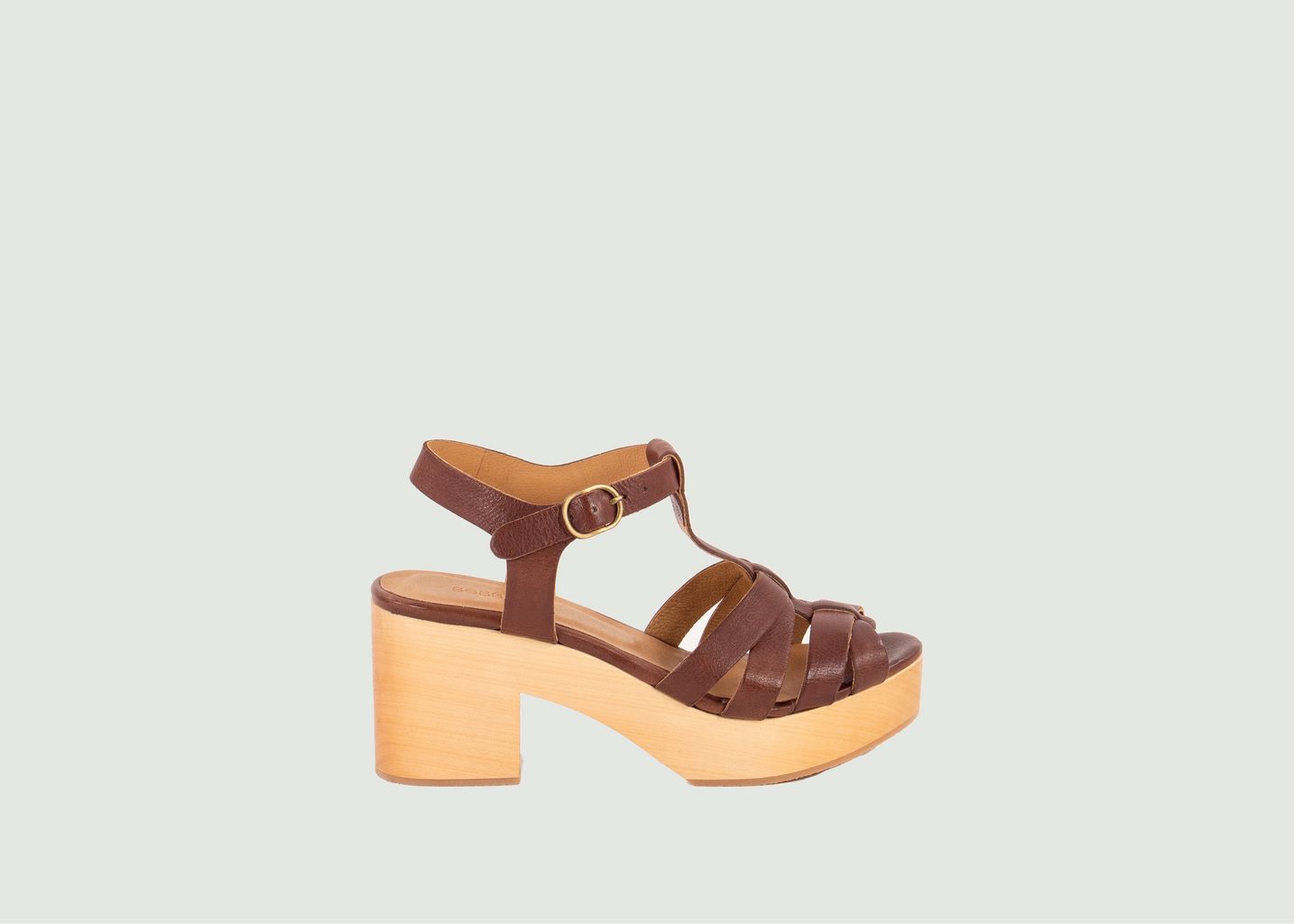 Sessun Leather And Wood Sandals Stipa