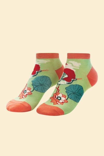 - Sage Crane At Sunrise Trainer Socks