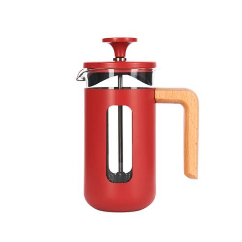 lifetime-brands-la-cafetiere-pisa-8-cup-cafetiere-red-wood-handle