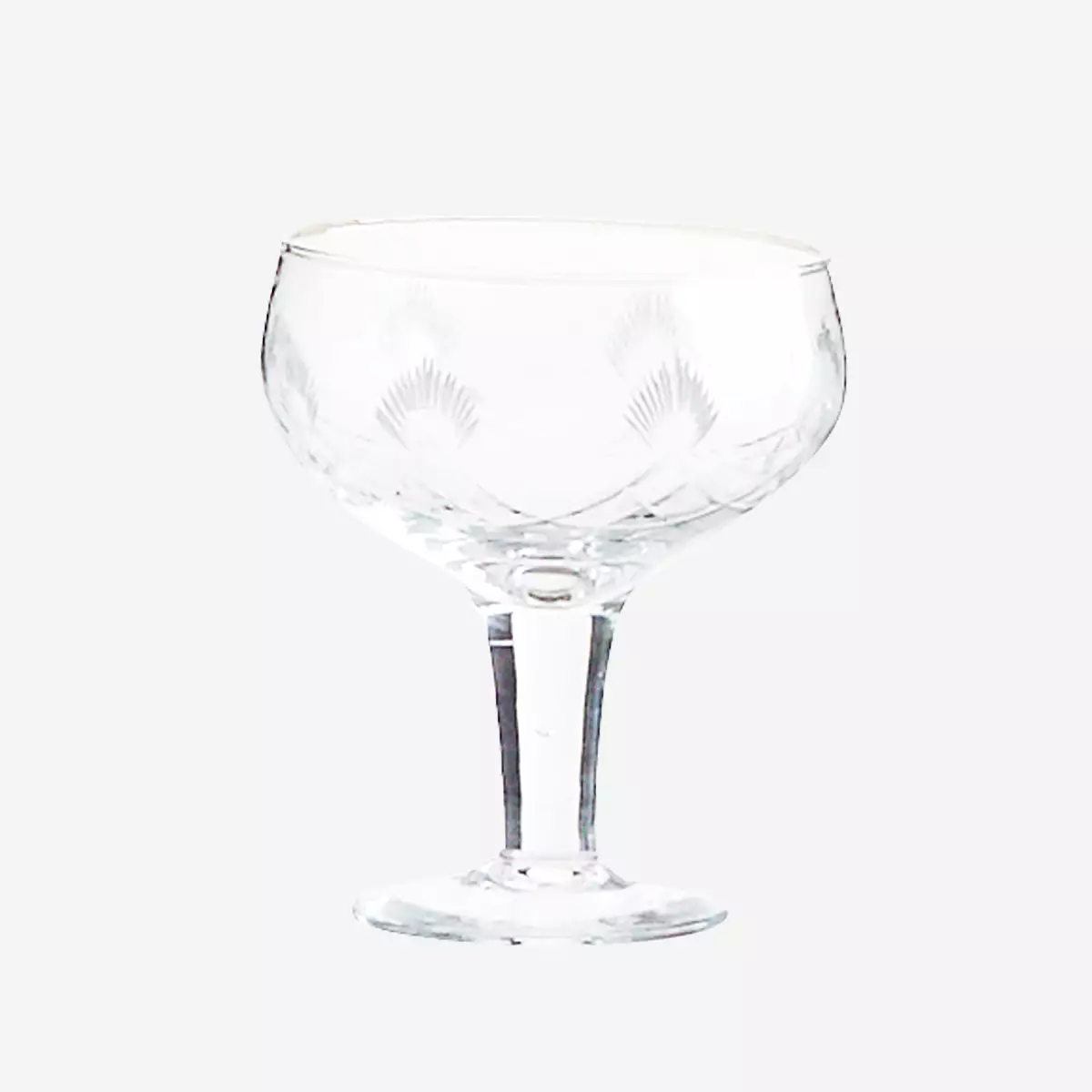 Madam Stoltz Cocktail Glass with Cutting