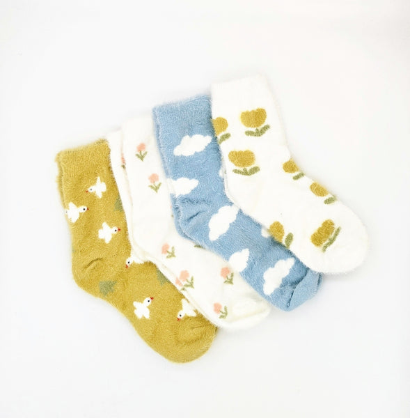 Patterned Fleece Socks