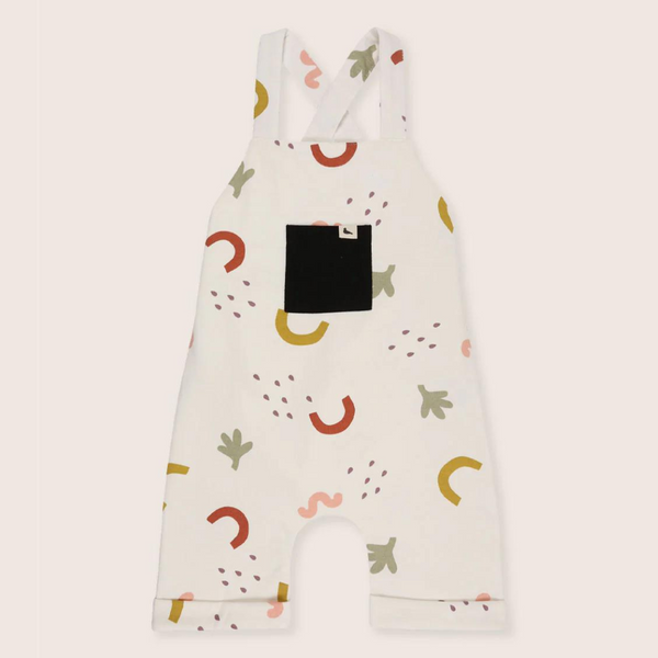 : Shortie Dungaree - Silhouettes Print