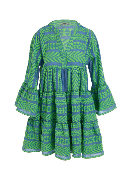 Ella Dress - Green/blue