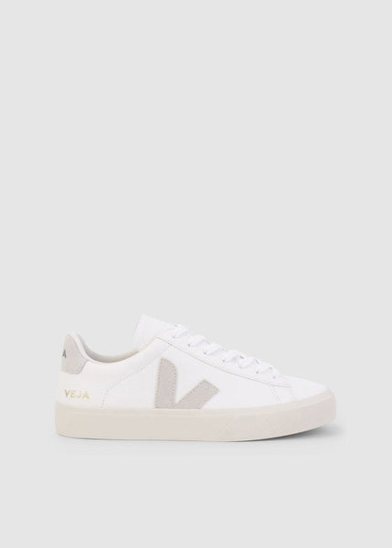 Womens Campo Leather Trainers In Extra White Natural