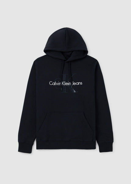 Men's Seasonal Monologo Regular Hoodie In Black