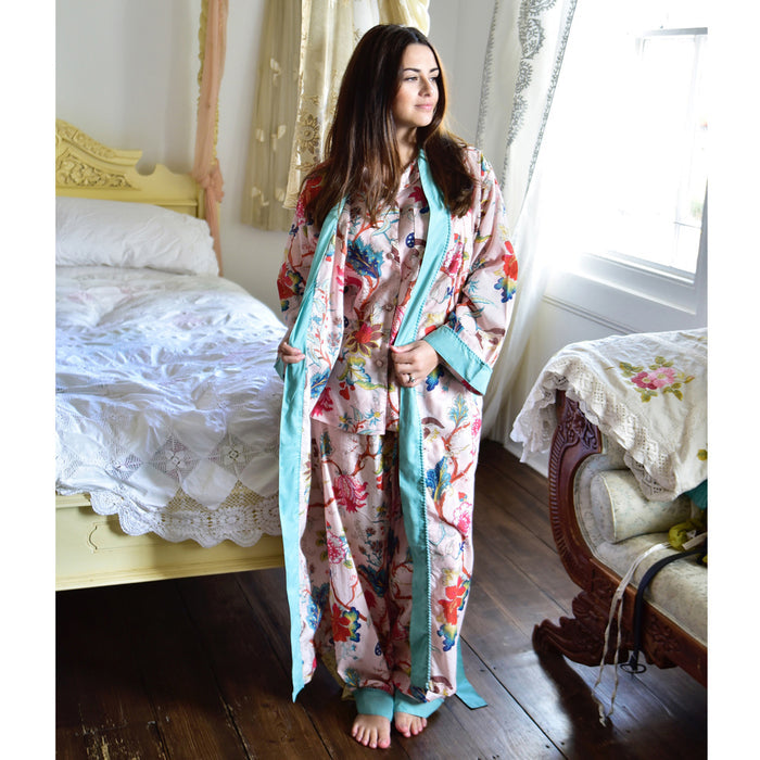 Powell Craft Exotic Flower Dressing Gown