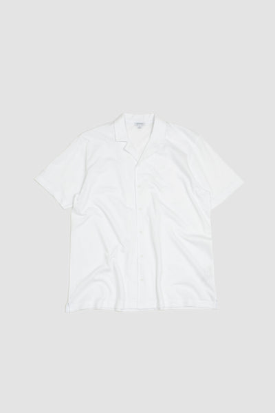 Sunspel Ss Riviera Camp Collar Shirt White
