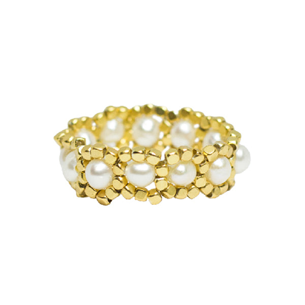 Ring Lace Gold With Pearl