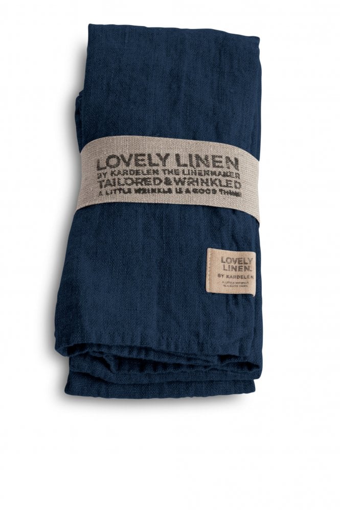 Lovely Linen Linen Napkins In Midnight Blue
