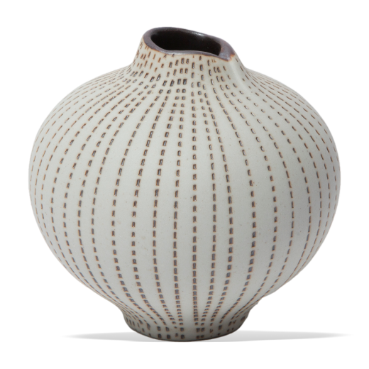 Line Vase Brown Dots Medium