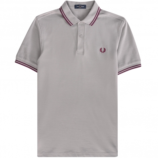 Fred Perry Fred Perry Slim Fit Twin Tipped Polo Limestone