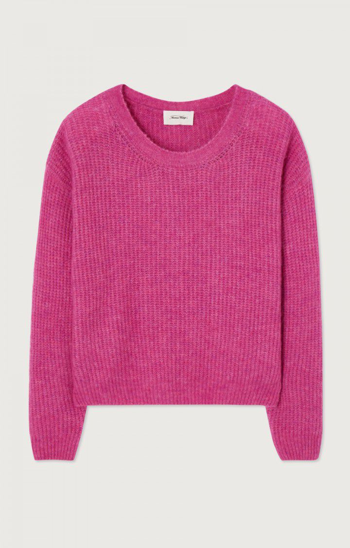 - East Round Neck Jumper - Magenta Melange