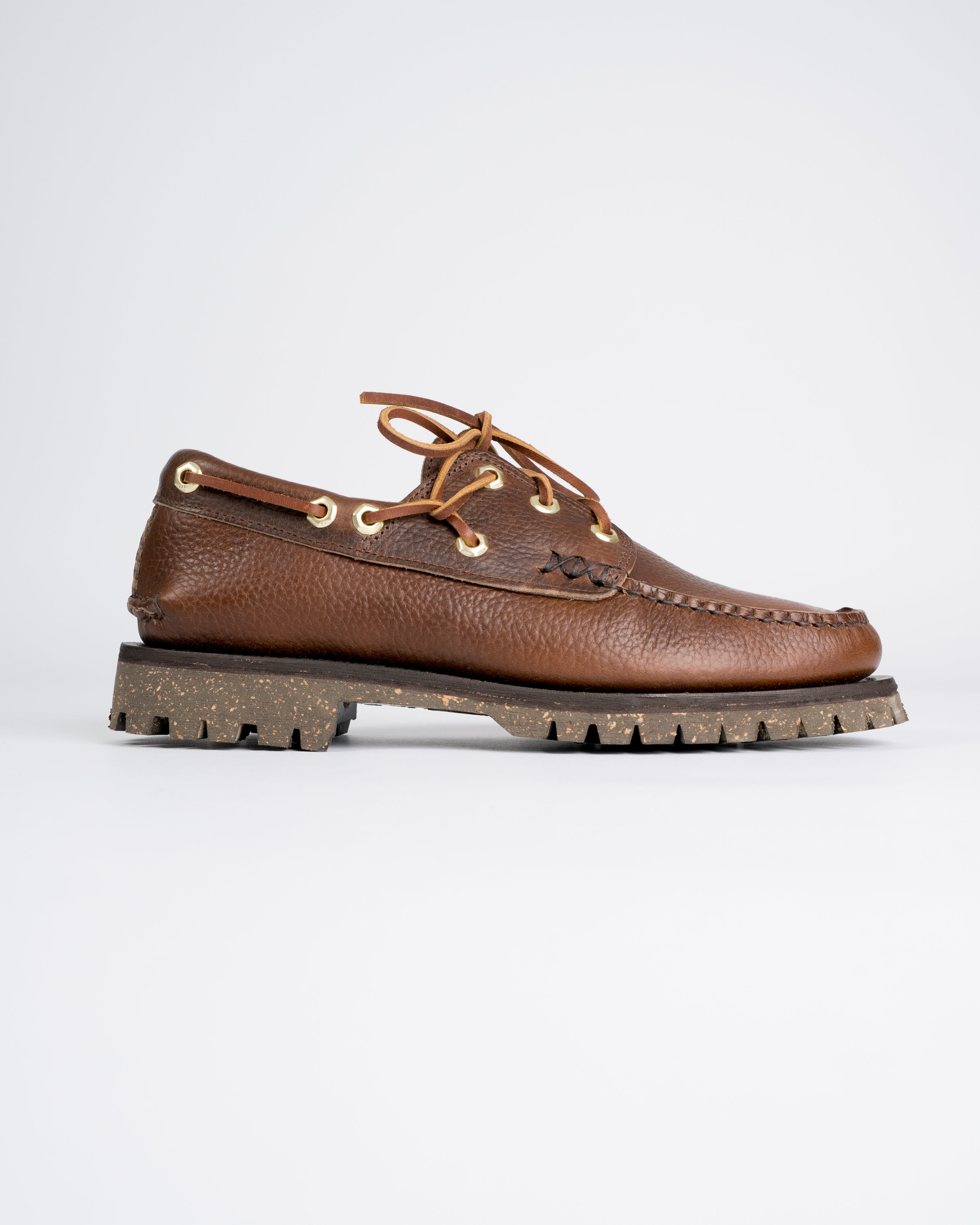 Hex Eye Boat Shoes W/ Lug Sole - Grizzly Brown