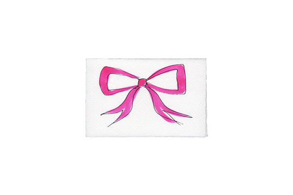 Scribble & Daub Bow (pink) Card