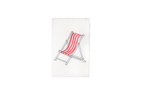 Scribble & Daub Deck Chair (red) Card