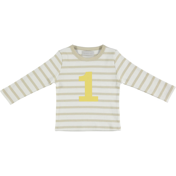 Sand & White Breton Number 1 T Shirt