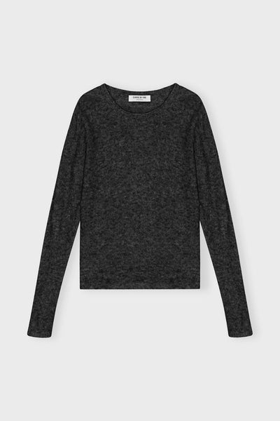 Care By Me Cashmere Victoria Blouse - Dark Grey