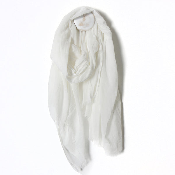 White Cotton Scarf