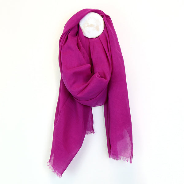 Magenta Cotton Scarf