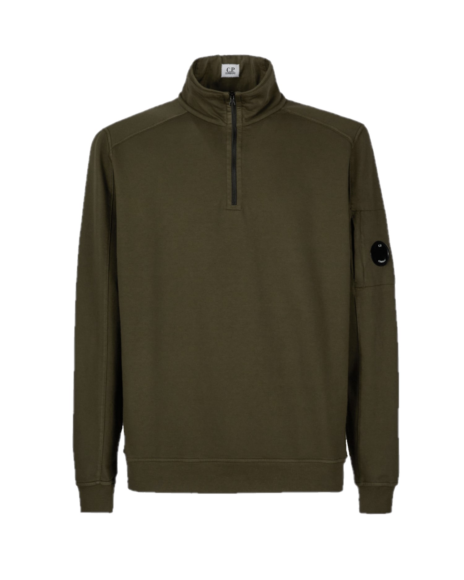 C.P. Company C.p. Company Light Fleece Half Zipped Sweatshirt Ivy Green