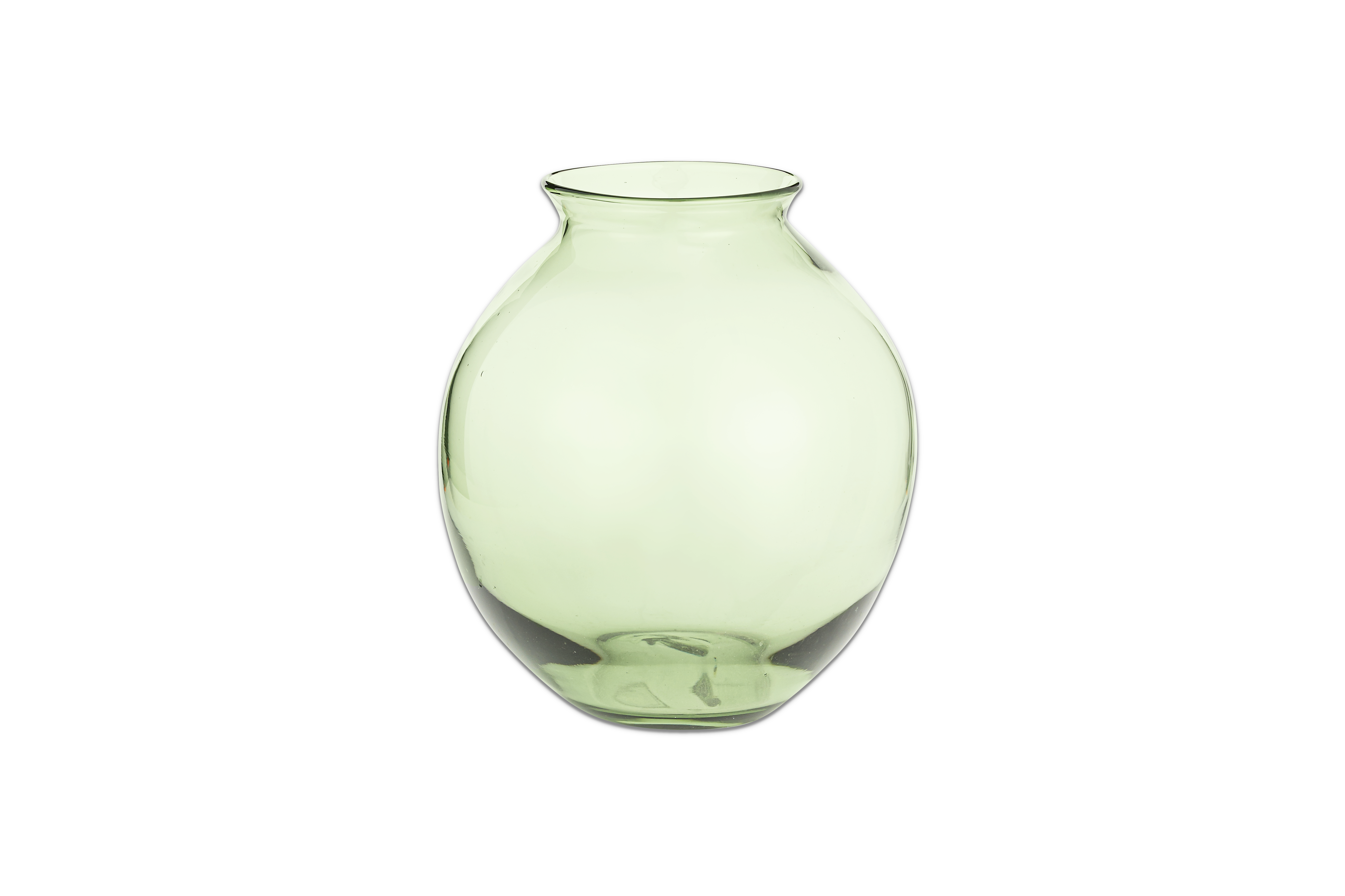 Nkuku Vanita Glass Vase - Green - Wide
