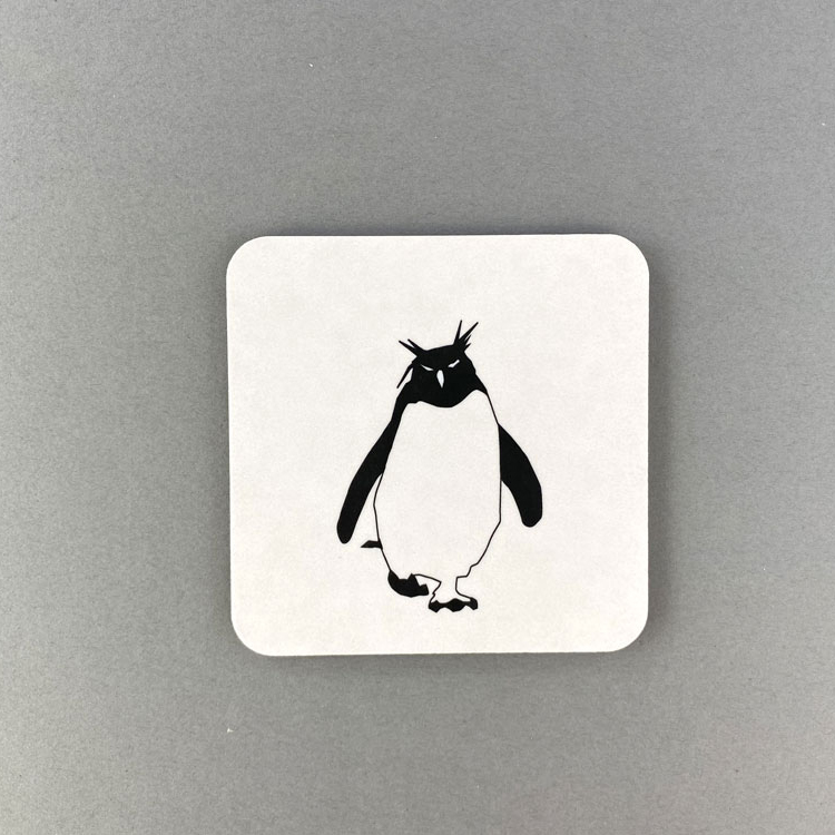 Penguin Ink Rockhopper Penguin Coaster