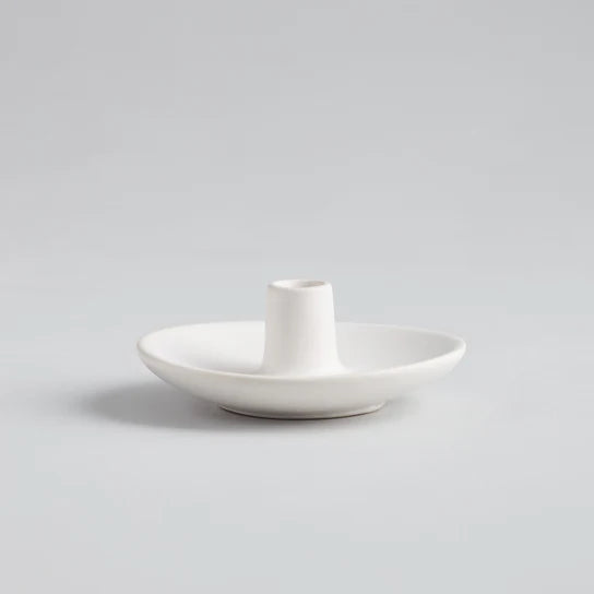 Matte White Mini ½” Candle Holder