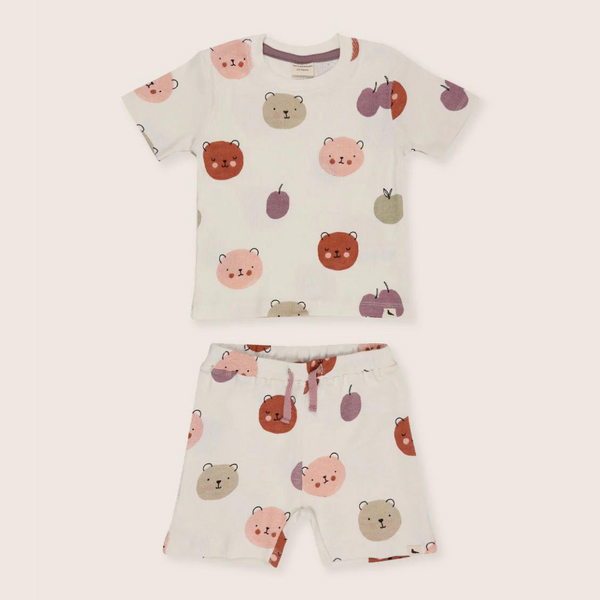 : T-shirt And Shorts Set: Bears Print