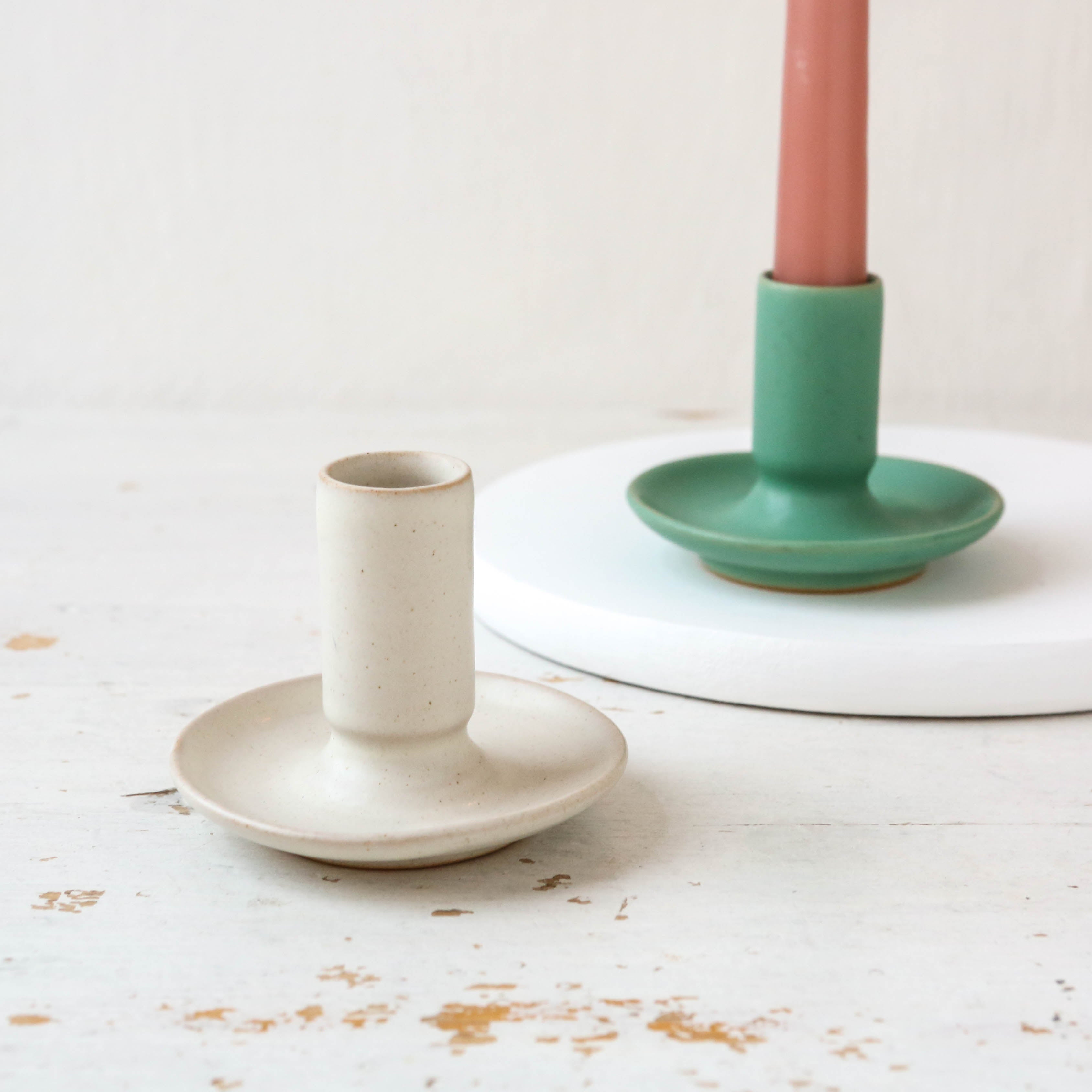 Hera Stoneware Candle Holder