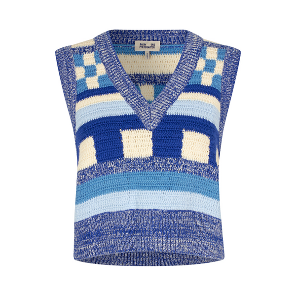 Cabot Knitted Vest Blue