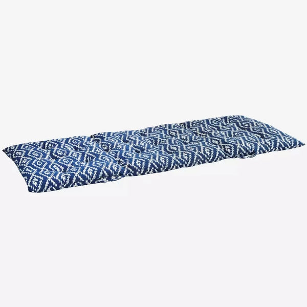 Printed Cotton Mattress Indigo Blue/ White