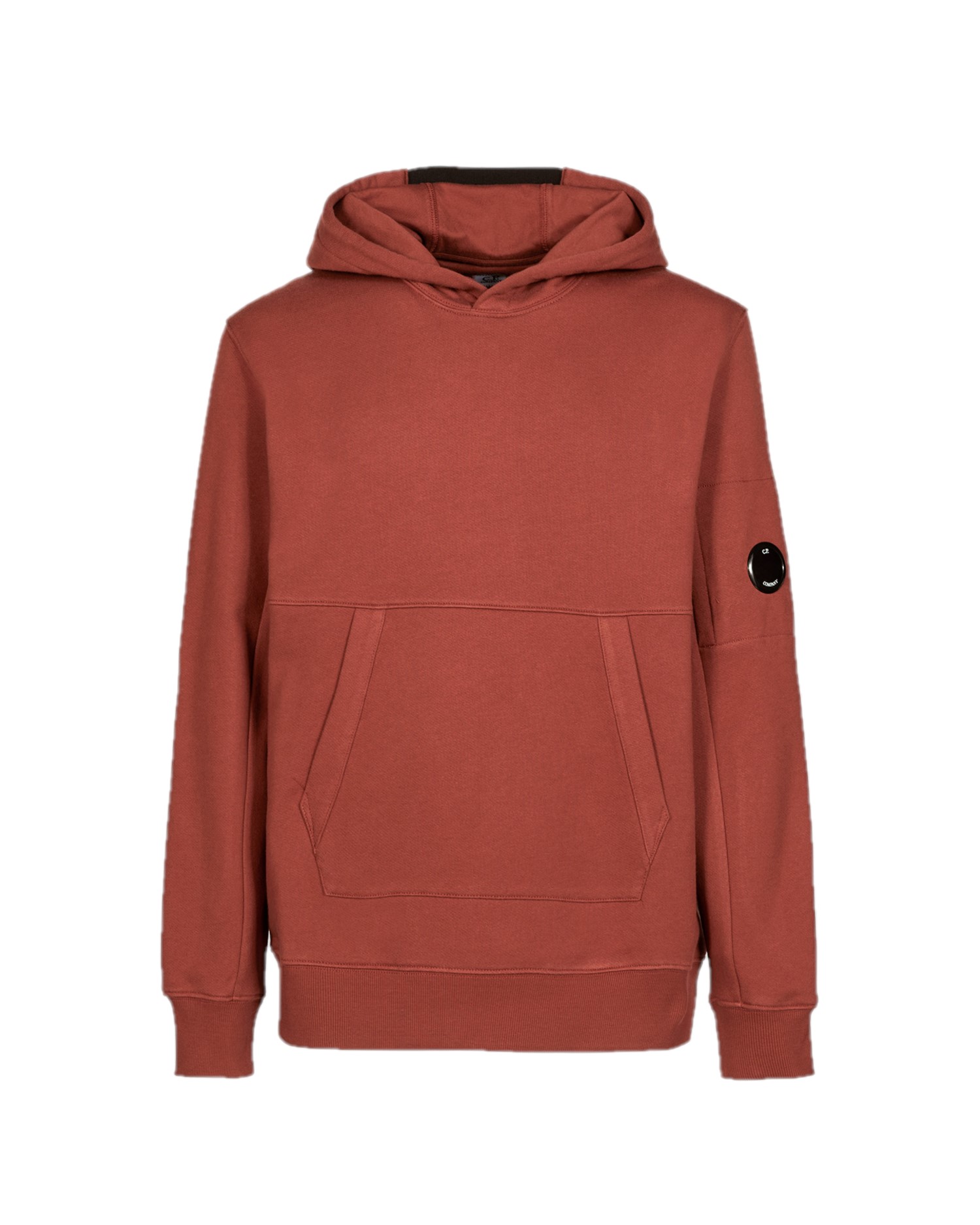 C.p. Company Diagonal Raised Fleece Pullover Hoodie Henna Brown