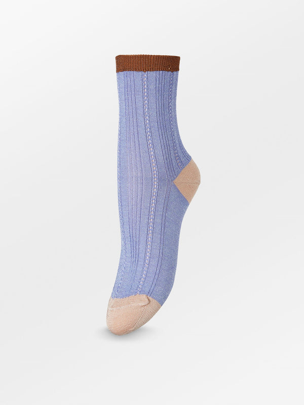 - Glitter Drake Block Sock - Brunnera Blue