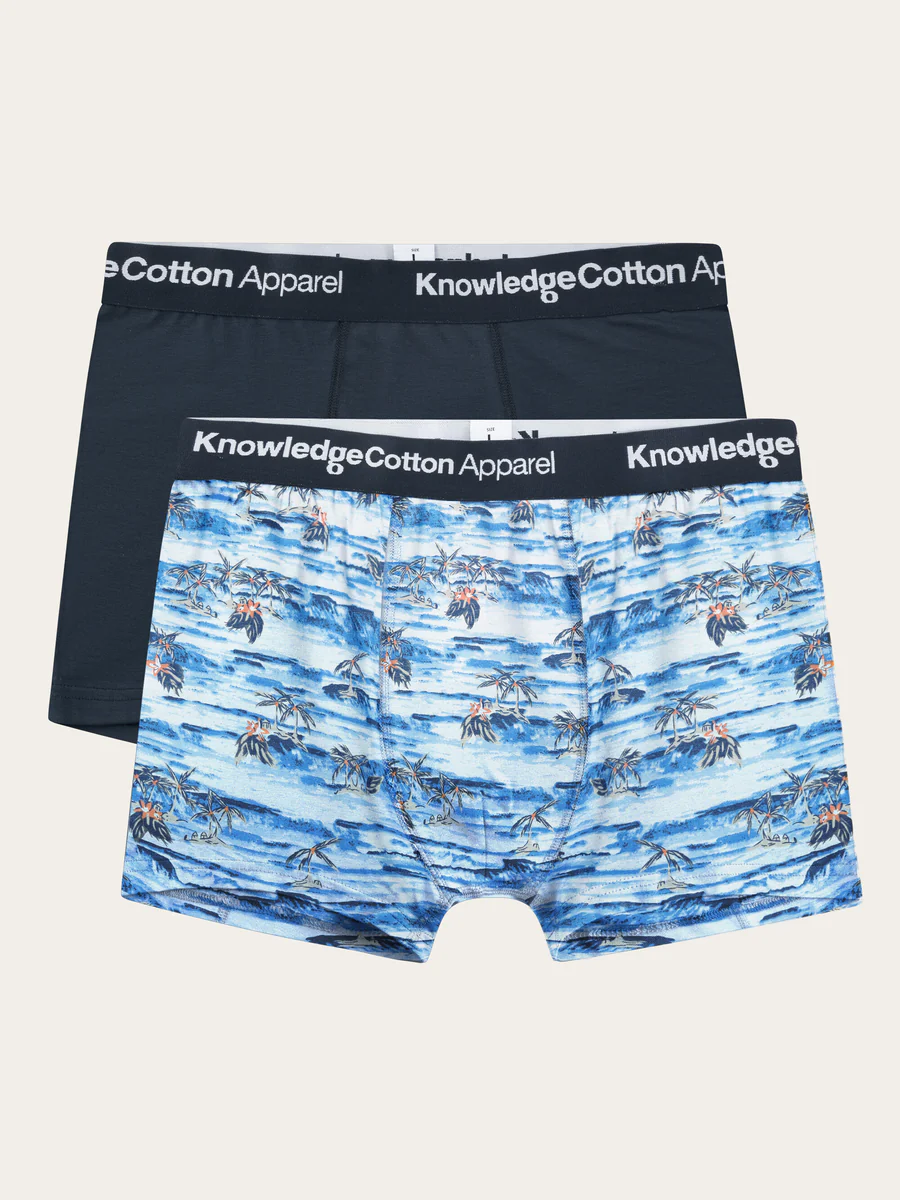 Knowledge Cotton Apparel  1110004 2 Pack AOP Printed Underwear 9993 AOP
