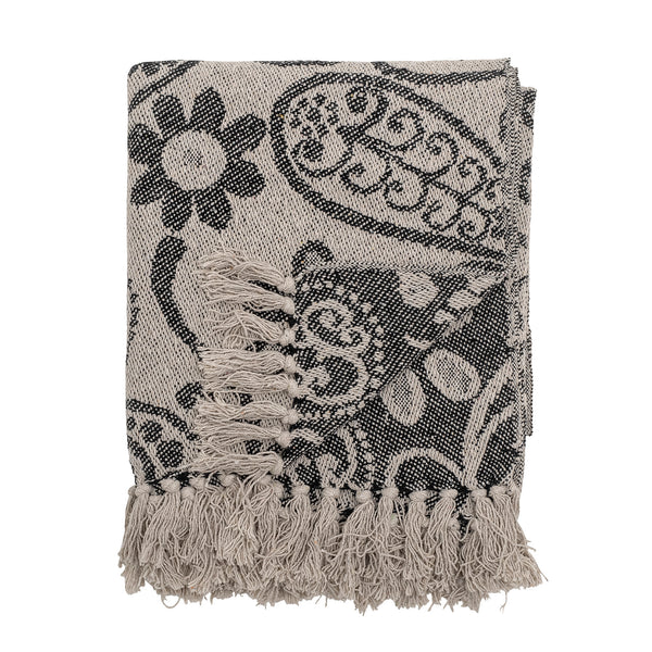 Stellah Recycled Throw Black/natural