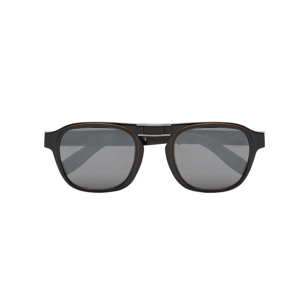 Foldable Luce Acetate Sunglasses (black & Vicuna)