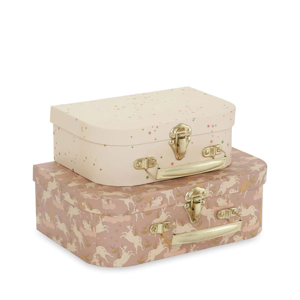Konges Slojd 2 Pack Suitcase - Unicorn Blush/etoile Multi
