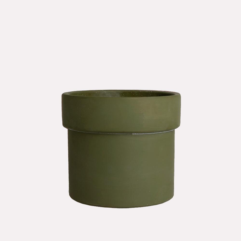 Ceramic Plant Pot Mangle Khaki D19